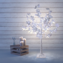Drzewko świąteczne z oświetleniem LED Klon Biały 100cm