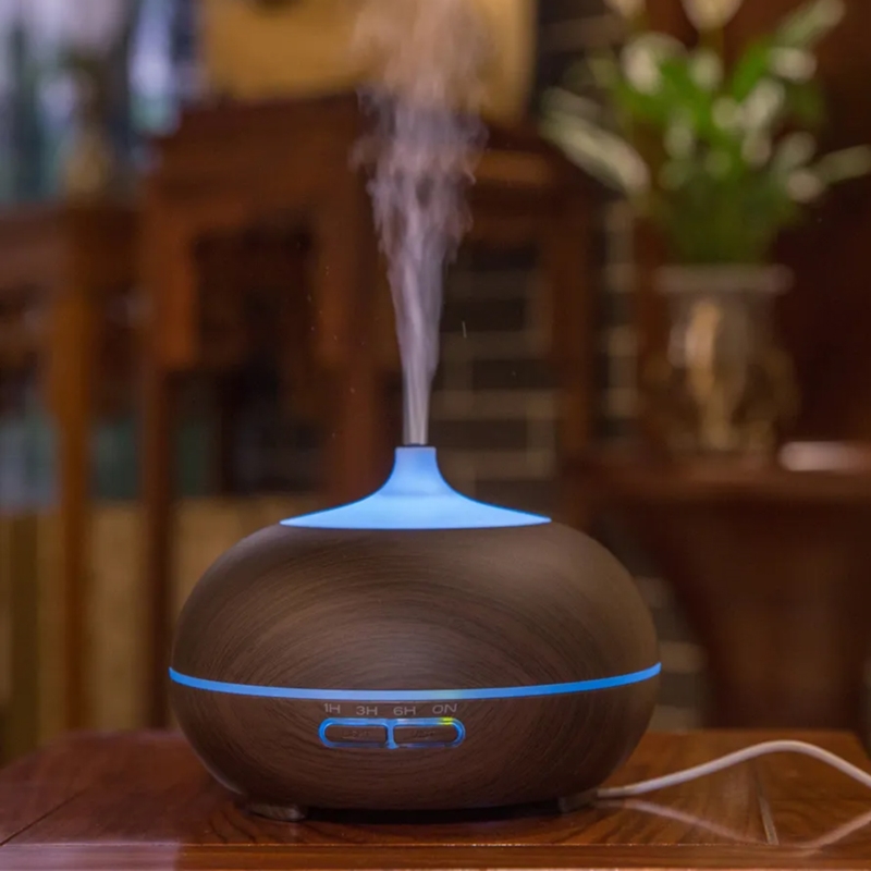 Nawilżacz powietrza z aromaterapią oświetlenie LED + Pilot