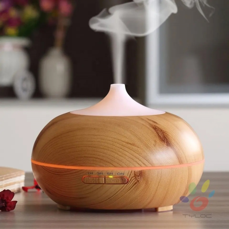 Nawilżacz powietrza z aromaterapią oświetlenie LED + Pilot