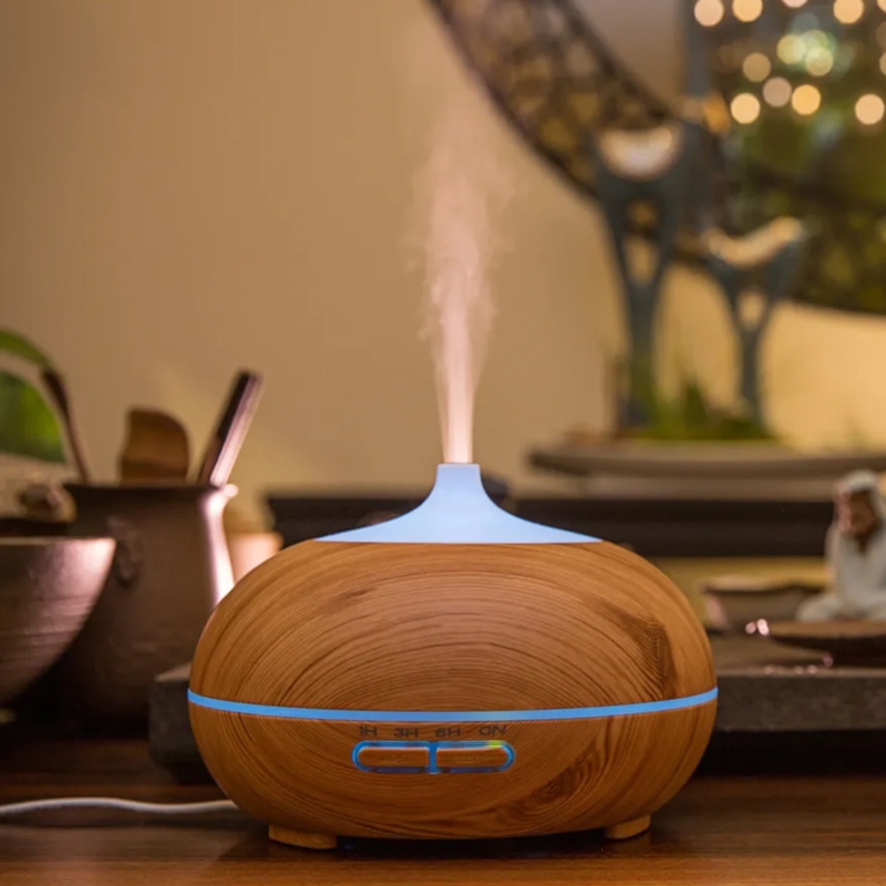 Nawilżacz powietrza z aromaterapią oświetlenie LED + Pilot