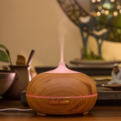 Nawilżacz powietrza z aromaterapią oświetlenie LED + Pilot