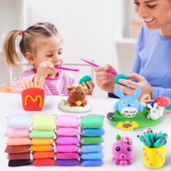 Piankolina magiczna masa plastyczna 24 sztuki + 6x Szpatułki