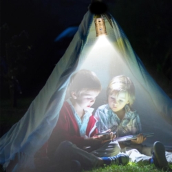 Lampa solarna kempingowa latarka turystyczna Miedziana