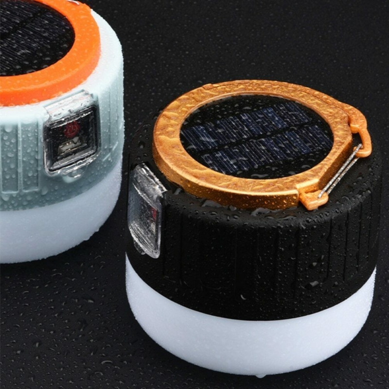 Lampa solarna kempingowa LED + Powerbank USB + Pilot