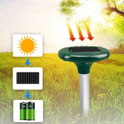 Odstraszacz na krety, gryzonie solarny okrąły zestaw 4 sztuk XXL