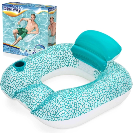 Fotel do pływania dmuchany + Cupholder BESTWAY