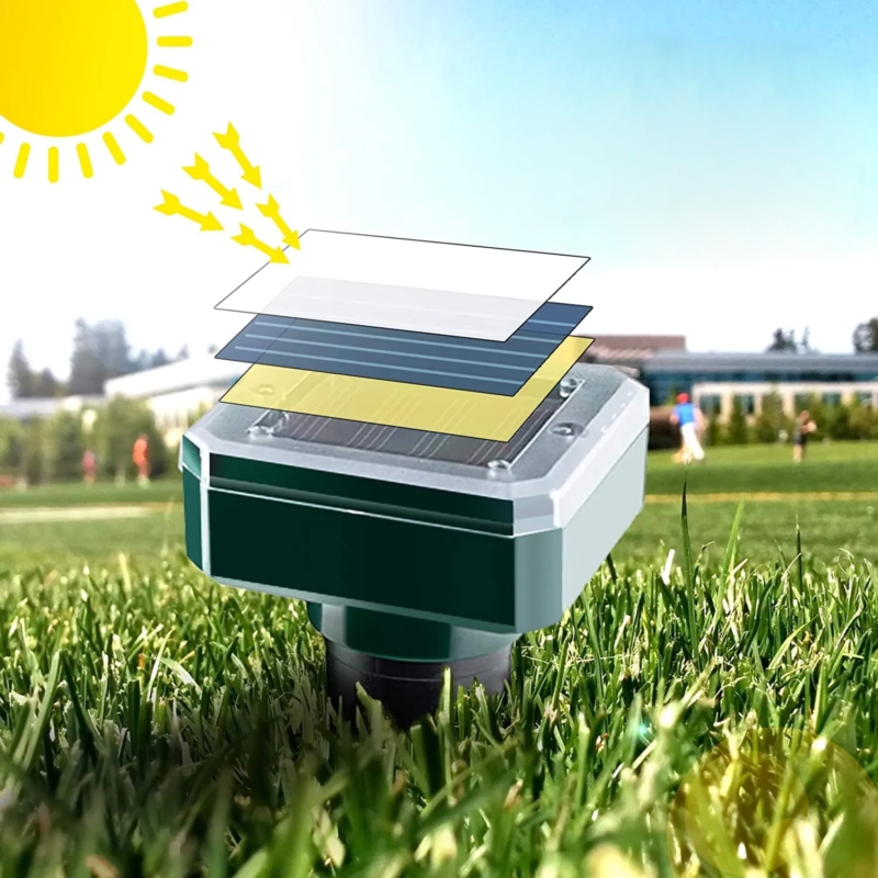 Odstraszacz na krety, gryzonie solarny kwadratowy zestaw 4 sztuk