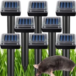 Odstraszacz na krety, gryzonie solarny kwadratowy zestaw 8 sztuk
