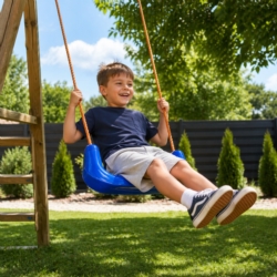 Huśtawka ogrodowa dla dzieci z oparciem