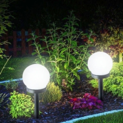 Lampa solarna gruntowa Kula świetlna LED 10cm 6sztuki
