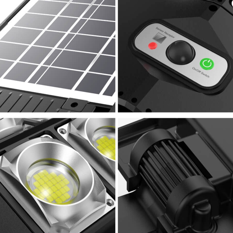 Lampa LED latarnia solarna uliczna 800W + Czujnik zmierzchu i ruchu + Pilot
