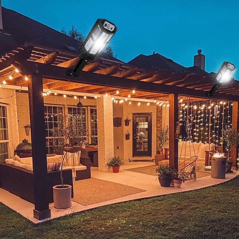 Lampa LED zewnętrzna solarna z czujnikiem zmierzchu + Pilot