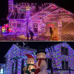 Lampki choinkowe świąteczne 200LED 12m IP44 Wielokolorowe