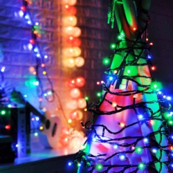 Lampki choinkowe świąteczne 200LED 12m IP44 Wielokolorowe