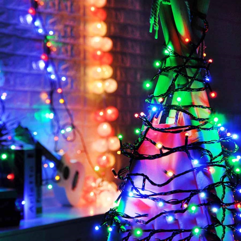 Lampki choinkowe świąteczne 200LED 12m IP44 Wielokolorowe