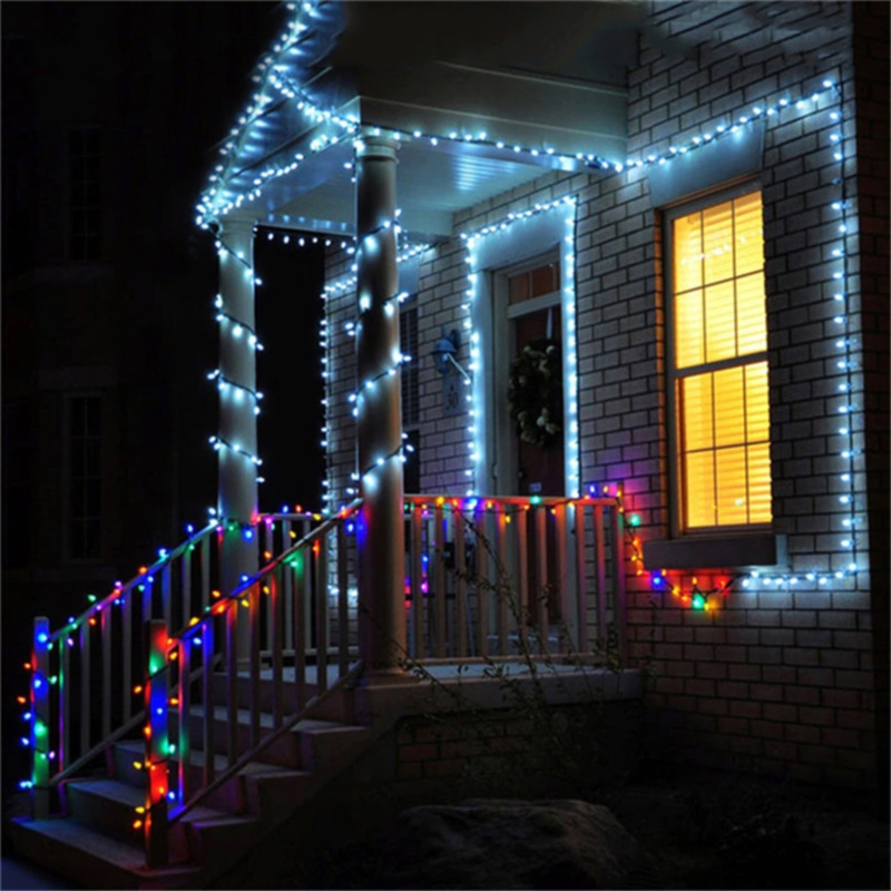 Lampki choinkowe świąteczne 200LED 12m IP44 Biały Zimny