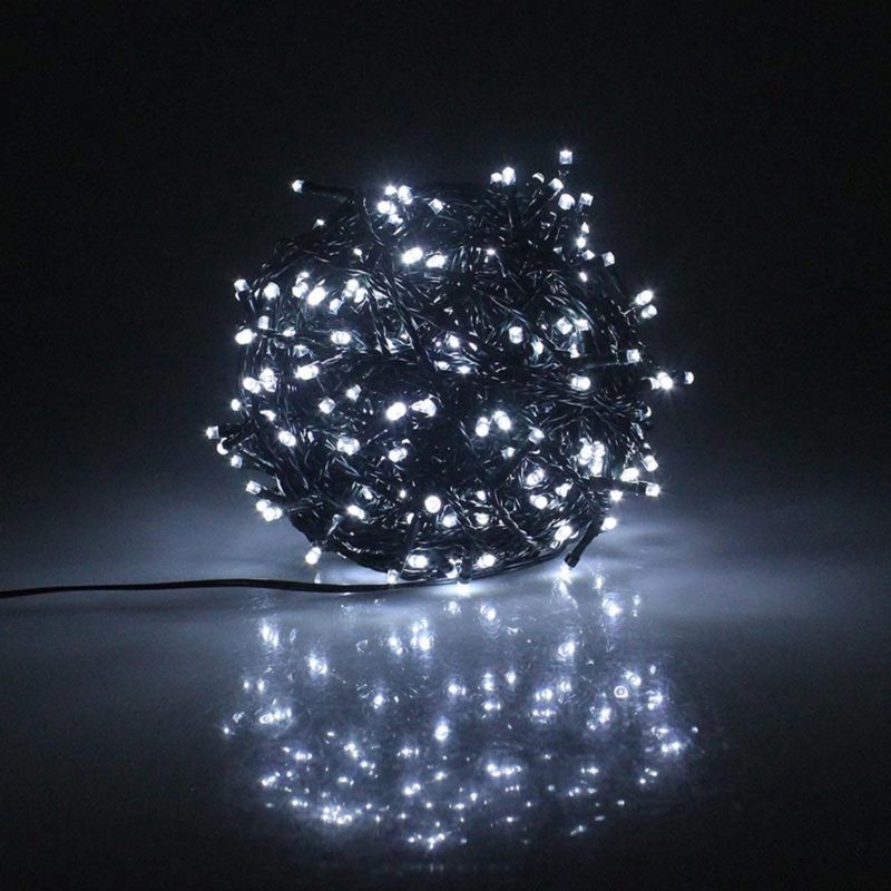 Lampki choinkowe świąteczne 200LED 12m IP44 Biały Zimny