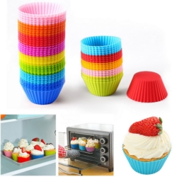 Forma stalowa do muffinek babeczek + Foremki silikonowe 12 sztuk