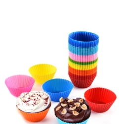 Forma stalowa do muffinek babeczek + Foremki silikonowe 12 sztuk