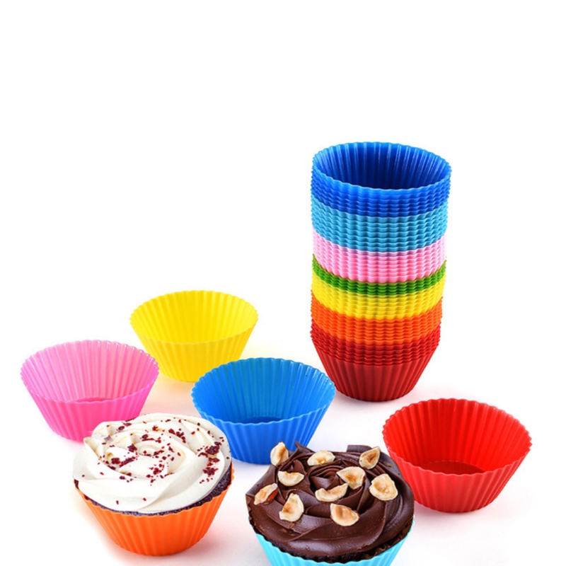 Forma stalowa do muffinek babeczek + Foremki silikonowe 12 sztuk