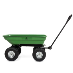 Wózek transportowy ogrodowy przyczepka z funkcją wywrotki 75L 300kg