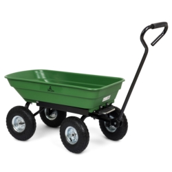 Wózek transportowy ogrodowy przyczepka z funkcją wywrotki 75L 300kg