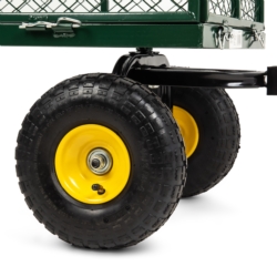 Wózek transportowy ogrodowy z opuszczanymi burtami 205L 300kg + Wkład + Tacka