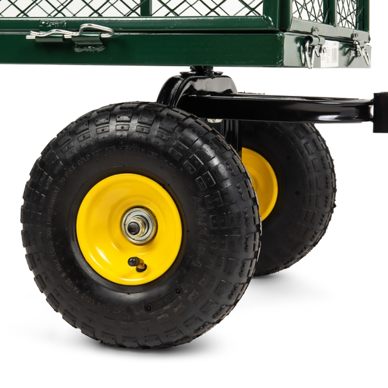 Wózek transportowy ogrodowy z opuszczanymi burtami 205L 300kg + Wkład + Tacka