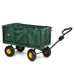 Wózek transportowy ogrodowy z opuszczanymi burtami 205L 300kg + Wkład + Tacka