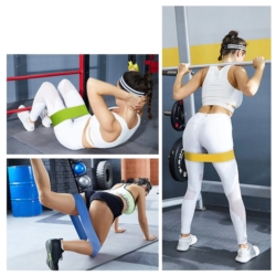 Zestaw 5 taśm gum lateksowych do ćwiczeń fitness + woreczek