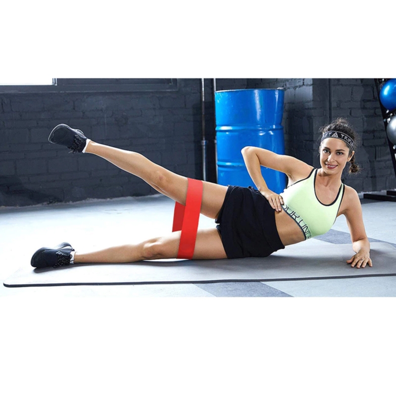 Zestaw 5 taśm gum lateksowych do ćwiczeń fitness + woreczek
