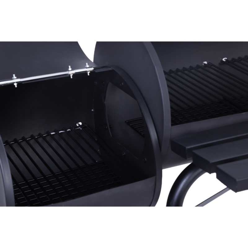 Grill węglowy ogrodowy z pokrywą z wędzarnią + Mata teflonowa