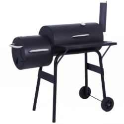 Grill węglowy ogrodowy z pokrywą z wędzarnią + Mata teflonowa