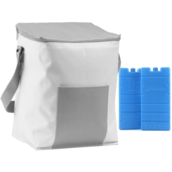 Torba termiczna 15L Szara + Wkład 400ml 2sztuki