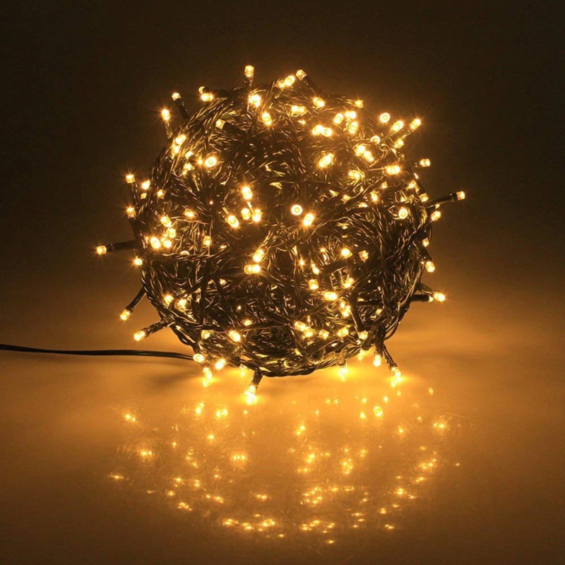 Lampki choinkowe świąteczne 200LED 12m IP44 Biały Ciepły