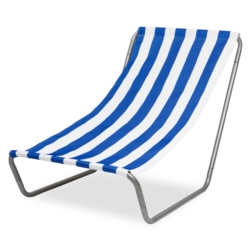Leżak plażowy fotel ogrodowy składany Marynarskie Pasy + Torba