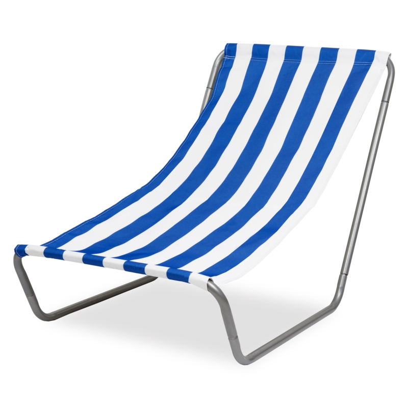 Leżak plażowy fotel ogrodowy składany Marynarskie Pasy + Torba