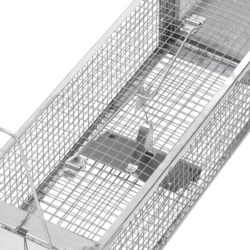 Żywołapka na łasice, szczury i myszy bezpieczna dla zwierząt metalowa pułapka 44x14x11cm