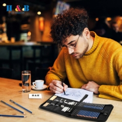 Zestaw przyborów do rysowania 32 elementów + Etui