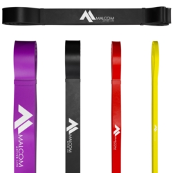 Zestaw 4 gum oporowych do ćwiczeń gumy oporowe Powerband 1-26kg + Worek