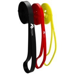 Zestaw 3 gum oporowych do ćwiczeń gumy oporowe Powerband 1-17kg + Worek