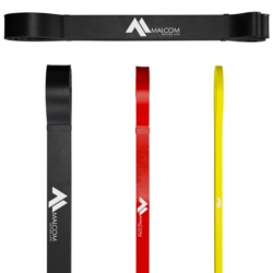Zestaw 3 gum oporowych do ćwiczeń gumy oporowe Powerband 1-17kg + Worek