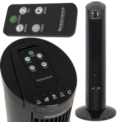 Wentylator kolumnowy podłogowy 70W Czarny + Pilot