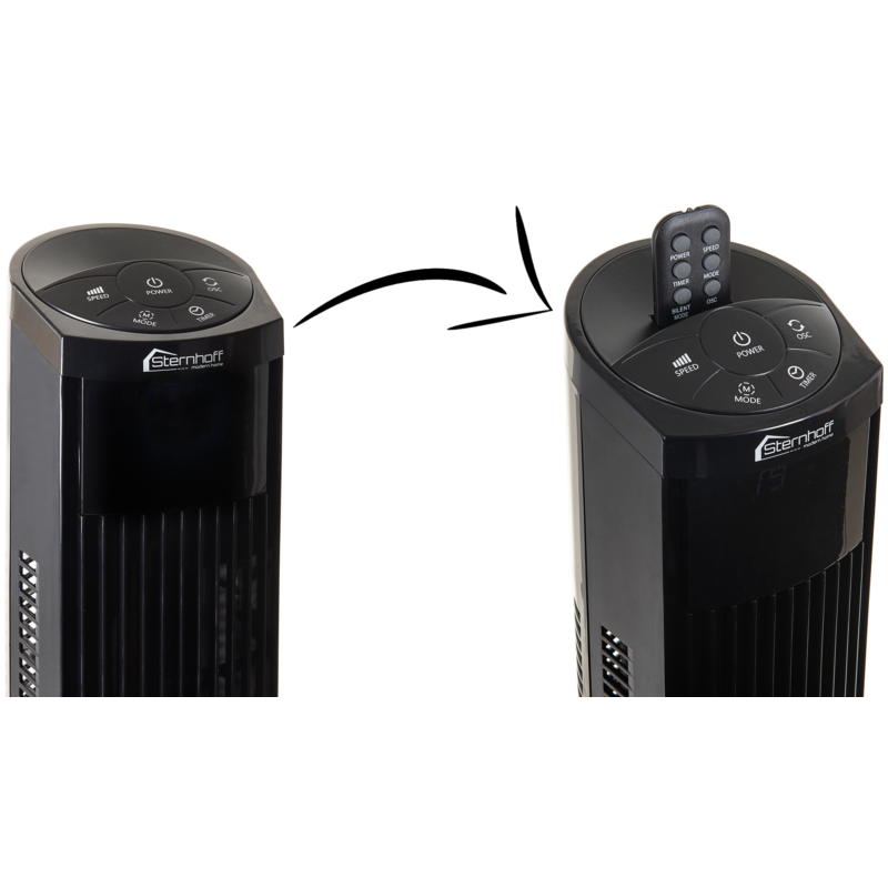 Wentylator kolumnowy z oscylacją 120W LED + Pilot