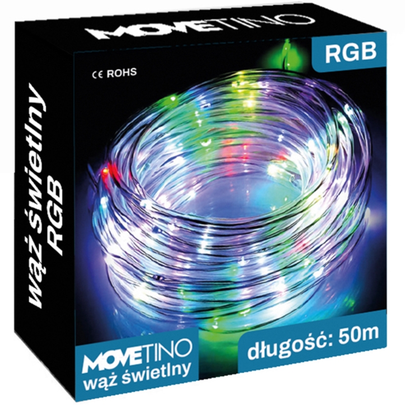 Wąż świetlny zewnętrzny IP44 50m 1200LED Wielokolorowe