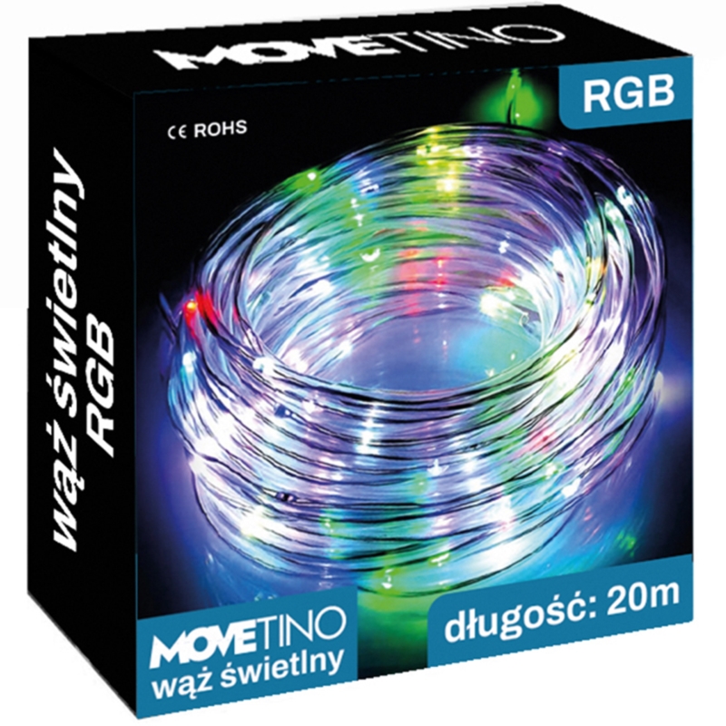 Wąż świetlny zewnętrzny IP44 20m 480LED Wielokolorowe