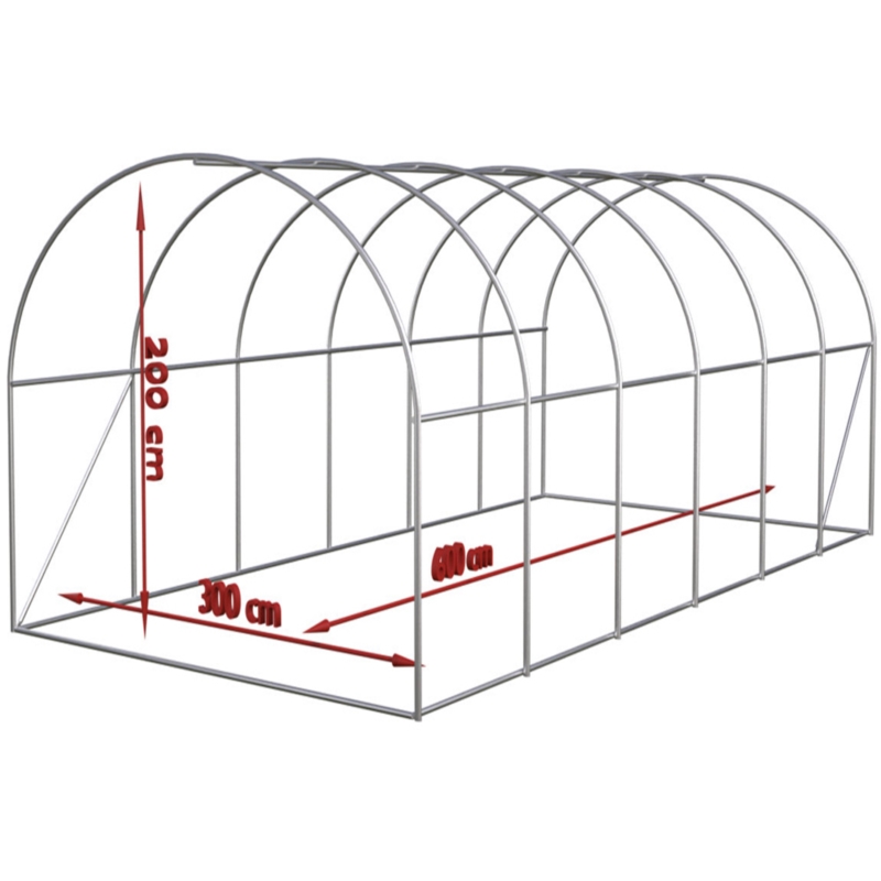 Tunel foliowy ogrodowy szklarnia z metalowym stelażem Zielony 3x6x2m