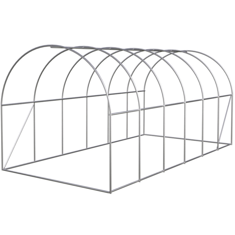 Tunel foliowy ogrodowy szklarnia z metalowym stelażem Zielony 3x6x2m