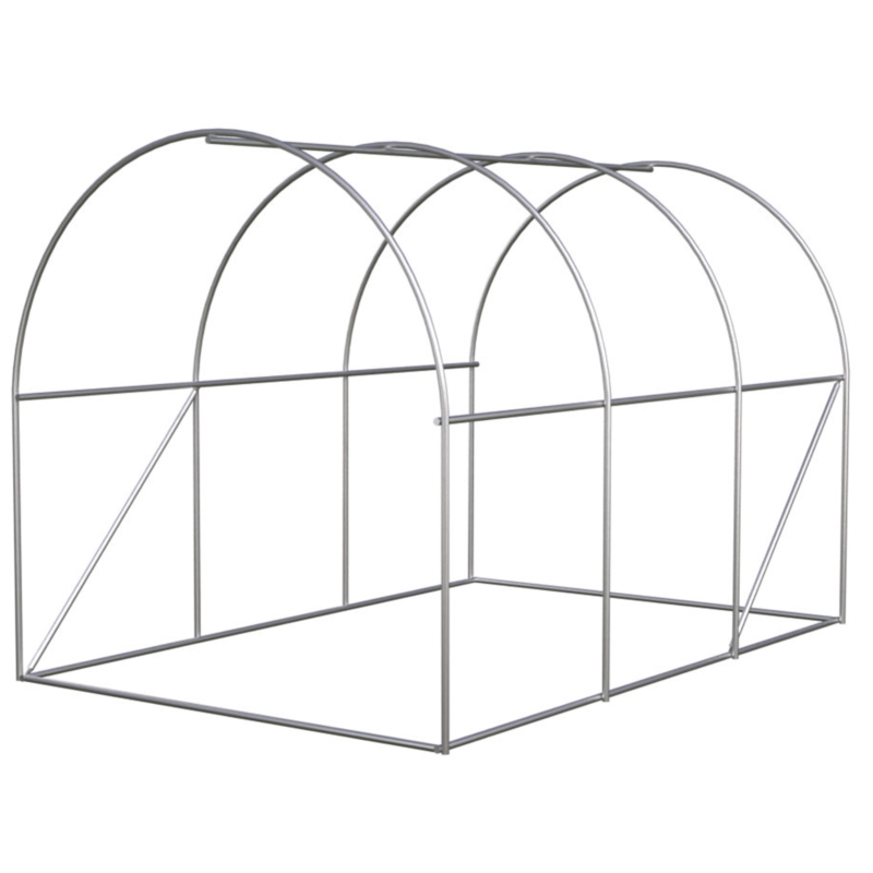 Tunel foliowy ogrodowy szklarnia z metalowym stelażem Biały 2x3x2m