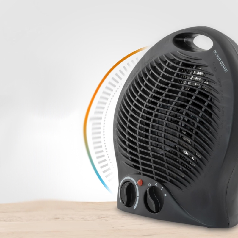 Termowentylator elektryczny z regulacją Czarny 2000W